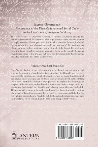Governance of the Divinely-Sanctioned Social Order under Conditions of Religious Solidarity Volume 1
