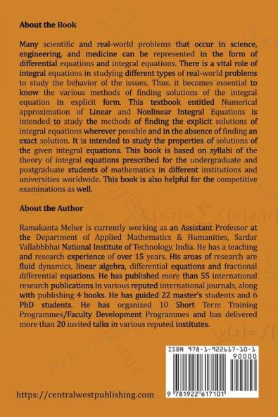 Numerical Approximation of Linear and Nonlinear Integral Equations (Mathematics)