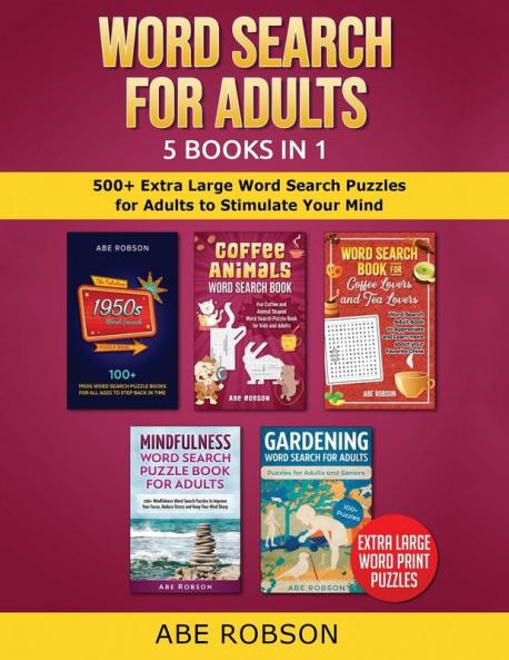Word Search for Adults 5 Books in 1