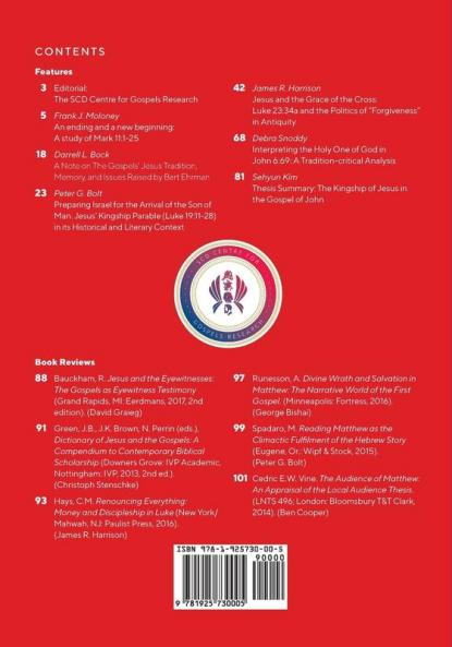 Journal of Gospels and Acts Research: Volume 1 (ISSN 2208-5610)