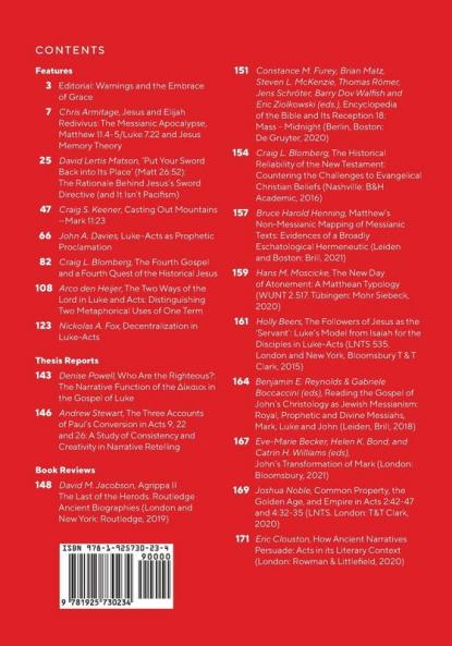 Journal of Gospels and Acts Research Volume 5