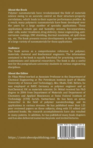 Polymer Nanomaterials for Specialty Applications (Nanomaterials and Nanotechnology)