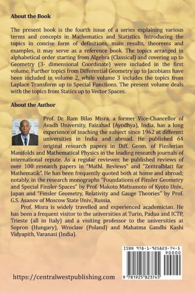 Glossary of Mathematical Terms and Concepts (Part IV) (Mathematics)