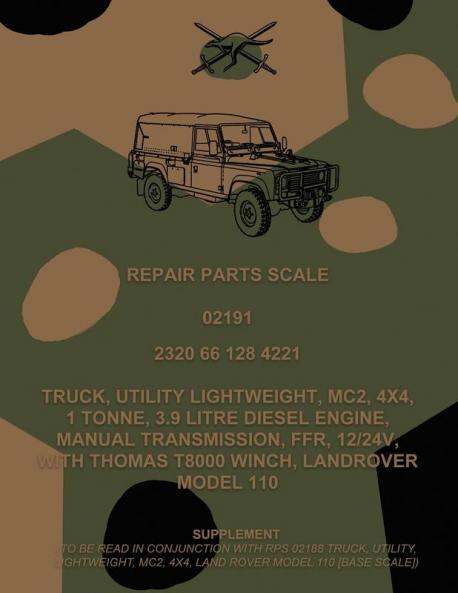 Repair Parts Scale Truck Utility Lightweight MC2 4x4 1 Tonne 3.9 Litre Diesel Engine Manual Transmission FFR 12/24V With Thomas T8000 Winch Land Rover Model 110