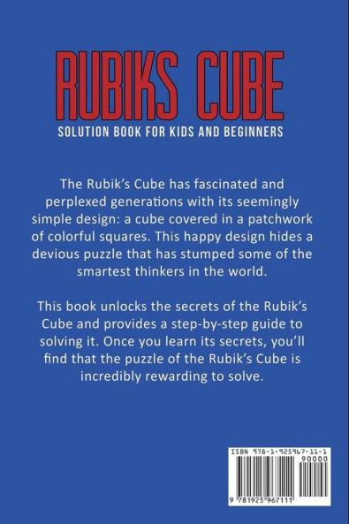 Rubiks Cube Solution Book for Kids and Beginners