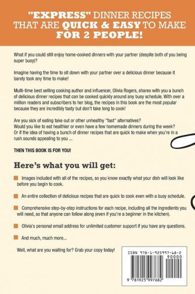 Busy Cookbook for 2: Includes 30 Quick & Light Dinner Recipes for You & Your Partner When You're Busy