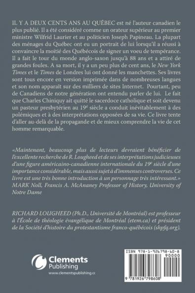Au centre des controverses: Charles Chiniquy