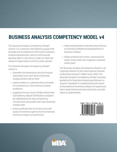 The Business Analysis Competency Model version 4
