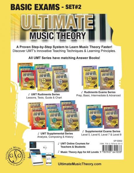 Basic Music Theory Exams Set #2 - Ultimate Music Theory Exam Series: Preparatory Basic Intermediate & Advanced Exams Set #1 & Set #2 - Four Exams in Set PLUS All Theory Requirements!: 42