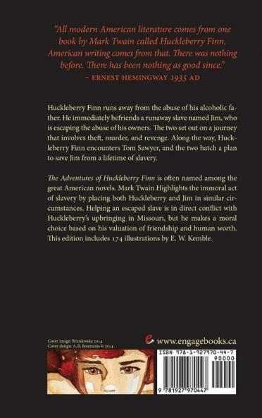 The Adventures of Huckleberry Finn: Tom Sawyer's Comrade (Ad Classic Library Edition) (174 Illustrations)