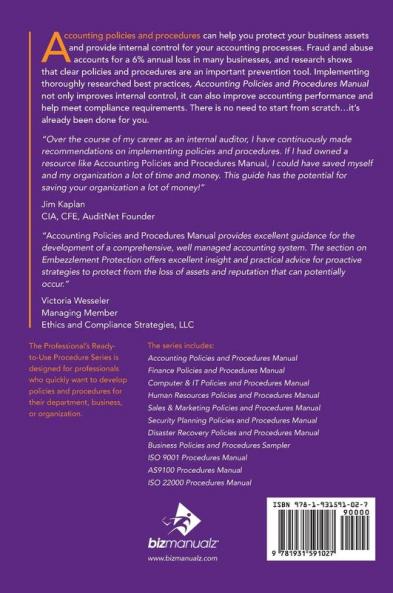 Accounting Policies and Procedures Manual