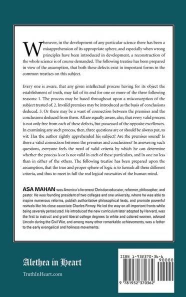 The Science of Logic; Or an Analysis of the Laws of Thought. (Life and Works of Asa Mahan)