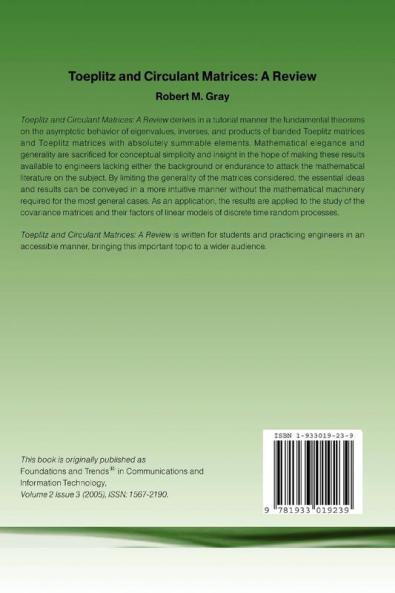 Toeplitz and Circulant Matrices