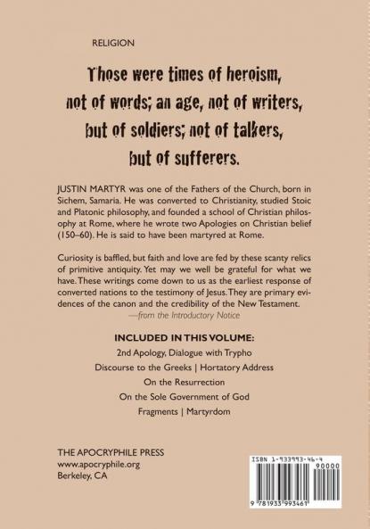 The Writings of Justin Martyr
