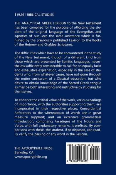 The Analytical Greek Lexicon of the New Testament