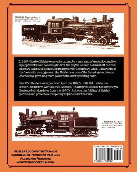 Heisler Geared Locomotives Catalog