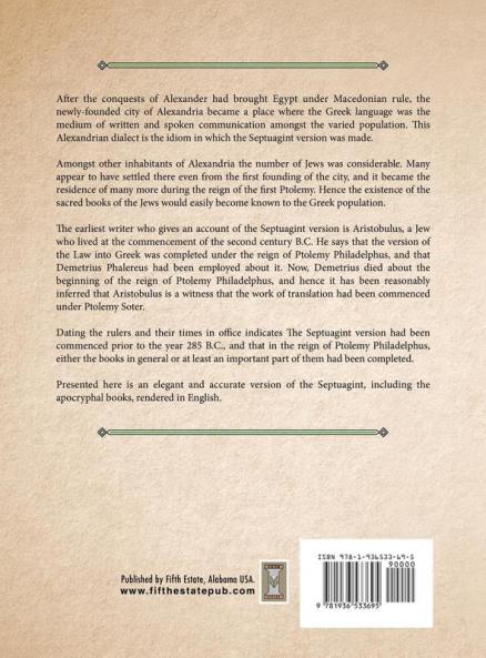 THE SEPTUAGINT WITH APOCRYPHA IN ENGLISH