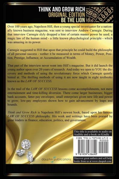 Think and Grow Rich - Original Edition - BE THE LION