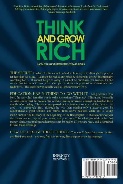 Think and Grow Rich - Napoleon Hill's Thirteen Steps Toward Riches