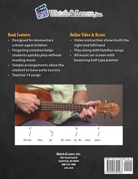 Beginner Ukulele Lessons for Kids Book with Online Video and Audio Access