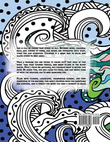 Color For Fun Adult Coloring Book: Stress Relieving Patterns