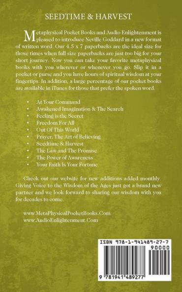 Seedtime and Harvest ( Metaphysical Pocket Book )