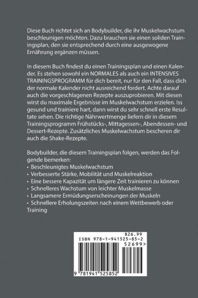 Das ultimative Bodybuilding-Trainingsprogramm: Steiger deine Muskelmasse in 30 Tagen oder weniger ohne Anabolika Steroide Kreatine oder Pillen
