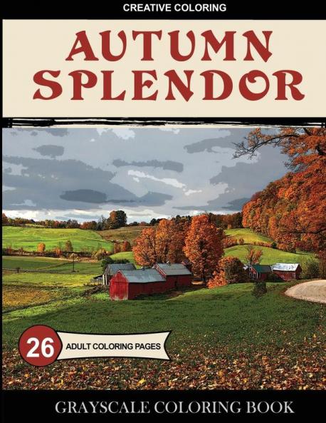Autumn Splendor Grayscale Coloring Book