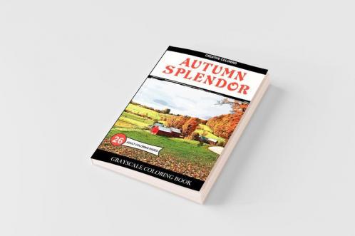 Autumn Splendor Grayscale Coloring Book