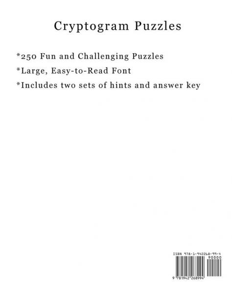 Cryptograms Puzzle Books