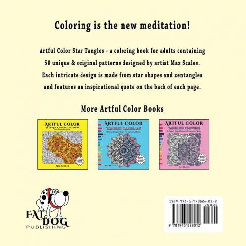 Artful Color Star Tangles: A Calming and Relaxing Coloring Book for Adults: 2
