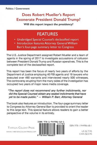 The Mueller Report: Final Special Counsel Report of President Donald Trump & Russia Collusion