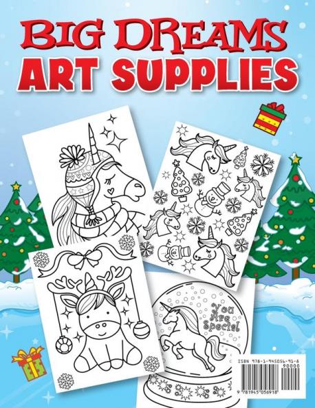Unicorn Christmas Coloring Book for Kids: The Best Christmas Stocking Stuffers Gift Idea for Girls Ages 4-8 Year Olds - Girl Gifts - Cute Unicorns Coloring Pages