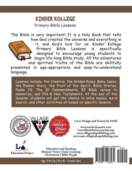 Kinder Kollege Primary Bible Lessons (Teacher Jeanette)