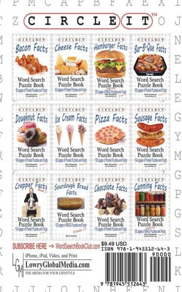 Circle It Pizza Facts Word Search Puzzle Book
