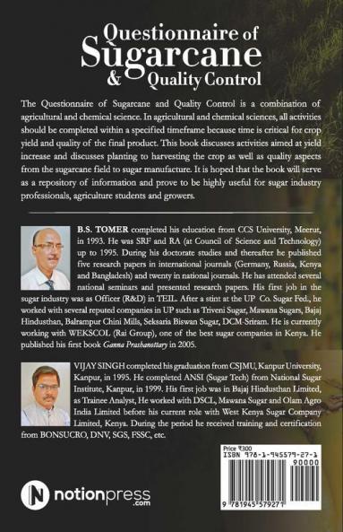 Questionnaire Of Sugarcane And Quality Control