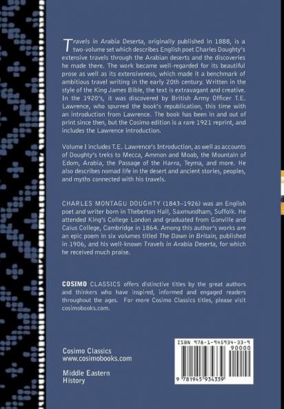 Travels in Arabia Deserta Vol. I