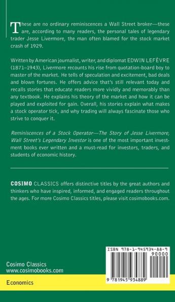 Reminiscences of a Stock Operator
