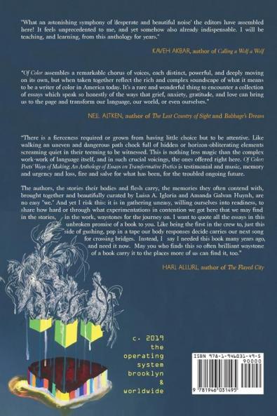 Of Color: Poets' Ways of Making: An Anthology of Essays on Transformative Poetics