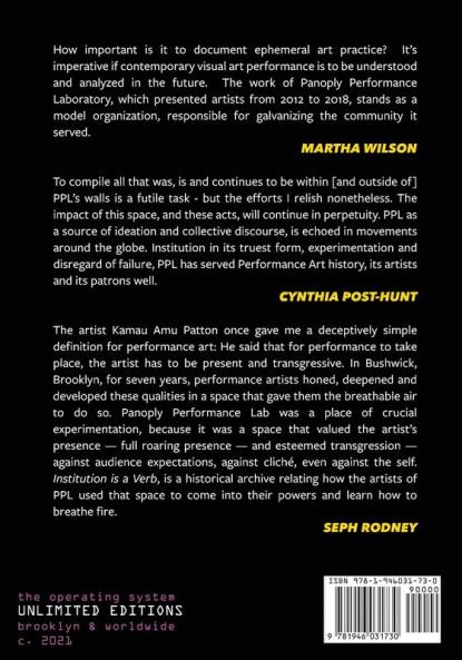 Institution is a Verb