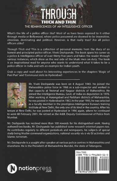 Through Thick And Thin : The Reminiscences Of An Intelligence Officer