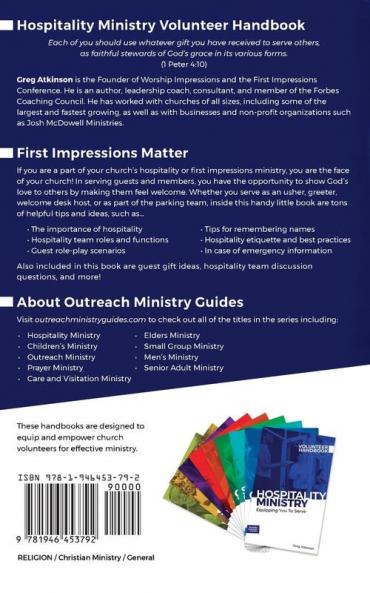 Hospitality Ministry Volunteer Handbook: Equipping You to Serve: 2 (Outreach Ministry Guides)
