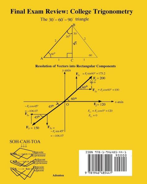 Final Exam Review: College Trigonometry