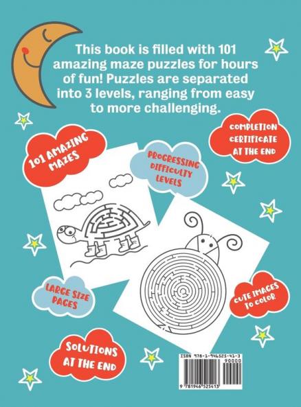 Maze Puzzle Book for Kids 4-8
