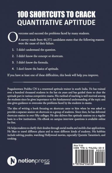 100 Shortcuts To Crack Quantitative Aptitude One Shot