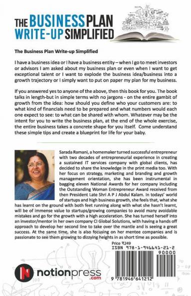 The Business Plan Write-Up Simplified A Practitioner’S Guide To Writing The Business Plan