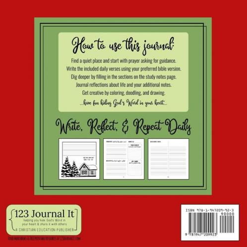 25 Days of Christmas Bible Verses for Advent: A Christian Devotional & Coloring Journal: 3 (Creative Bible Study Workbook)