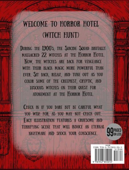 Adult Coloring Book Horror Hotel: Witch Hunt: 3