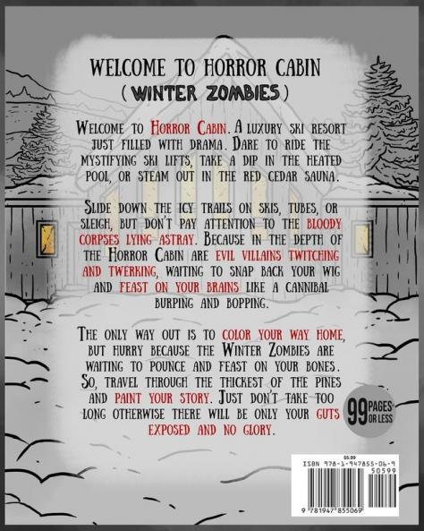 Adult Coloring Book Horror Cabin