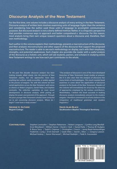 Discourse Analysis of the New Testament Writings